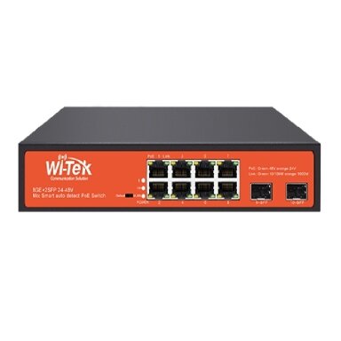 10 port, 8 PoE port PoE switch Wi-Tek WI-PS310GF-UPS+