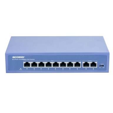10 port switch Acorid CS1110PG (8 PoE, 2 Uplink, gigabit 5.6 Gbps)