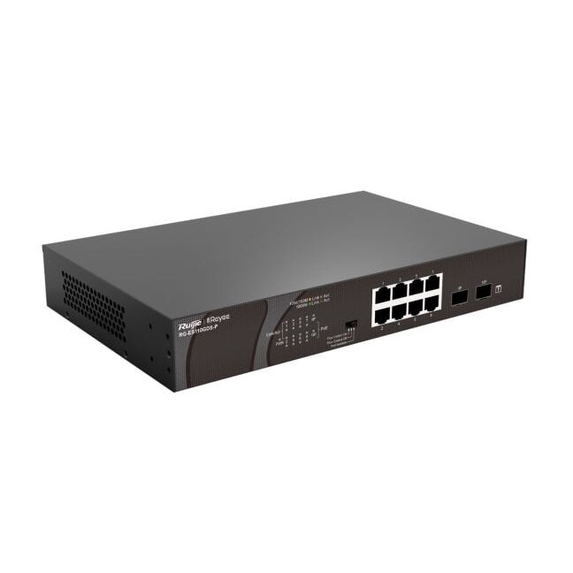 10-port switch Ruijie RG-ES110GDS-P (PoE, Unmanaged)