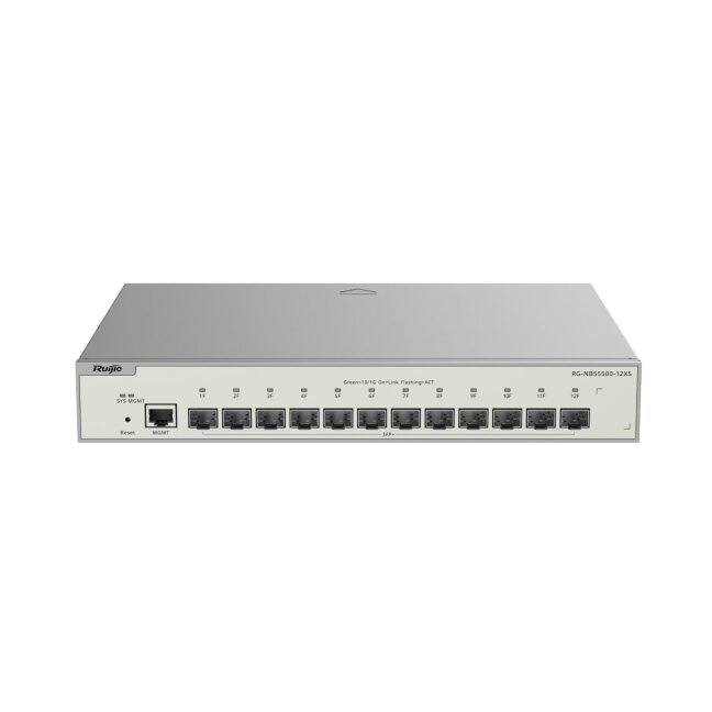12-port switch Ruijie Reyee RG-NBS5500-12XS (Managed, Layer 3, 12 x SFP+) 12-port switch Ruijie Reyee RG-NBS5500-12XS (Managed, Layer 3, 12 x SFP+)