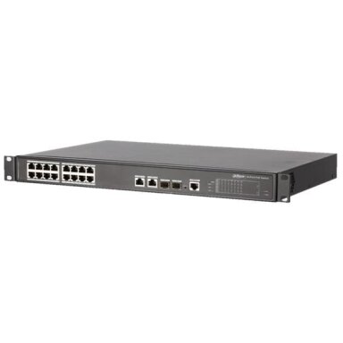 16-port, 16 PoE-port switch Dahua PFS4218-16ET-190 (L2, 2xSFP, 2xGigabit, 190W)