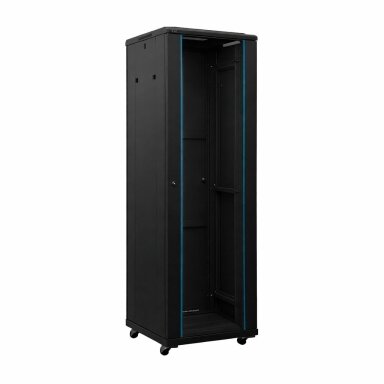 19'' pastatoma komutacinė spinta A2-6618B (18U, 600x600x901mm, IP20, iki 1000kg, juoda)