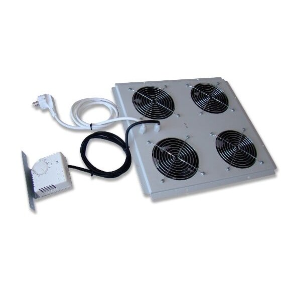 19" fan unit FAN-4W-1032 (1U, 4 fans, thermostat, LCD)