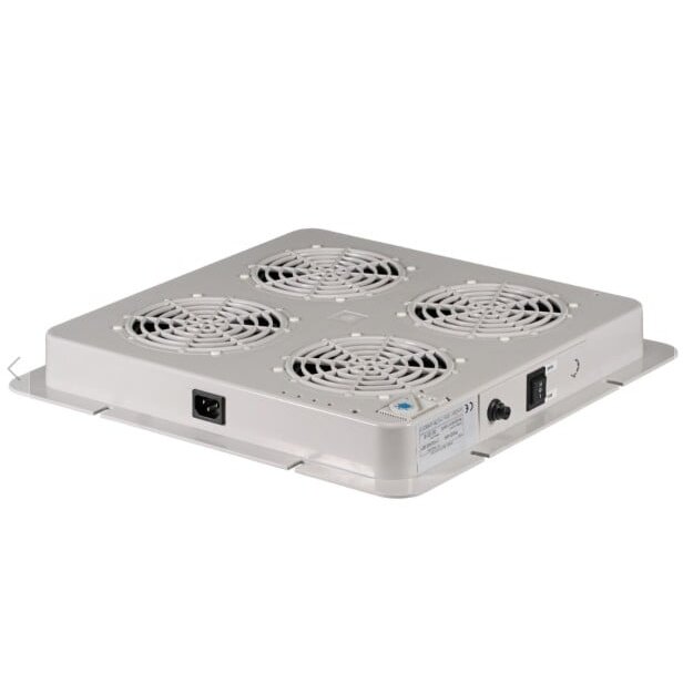 19'' fan unit PRO-LFD02AT.TS (2 fans, thermostat, C14, 380x380x40 mm)