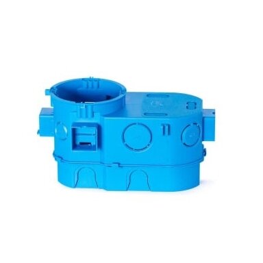 1 vt. dėžutė į gipsą Simet SE2x60 (62mm, mėlyna, behalogenė, IP20)