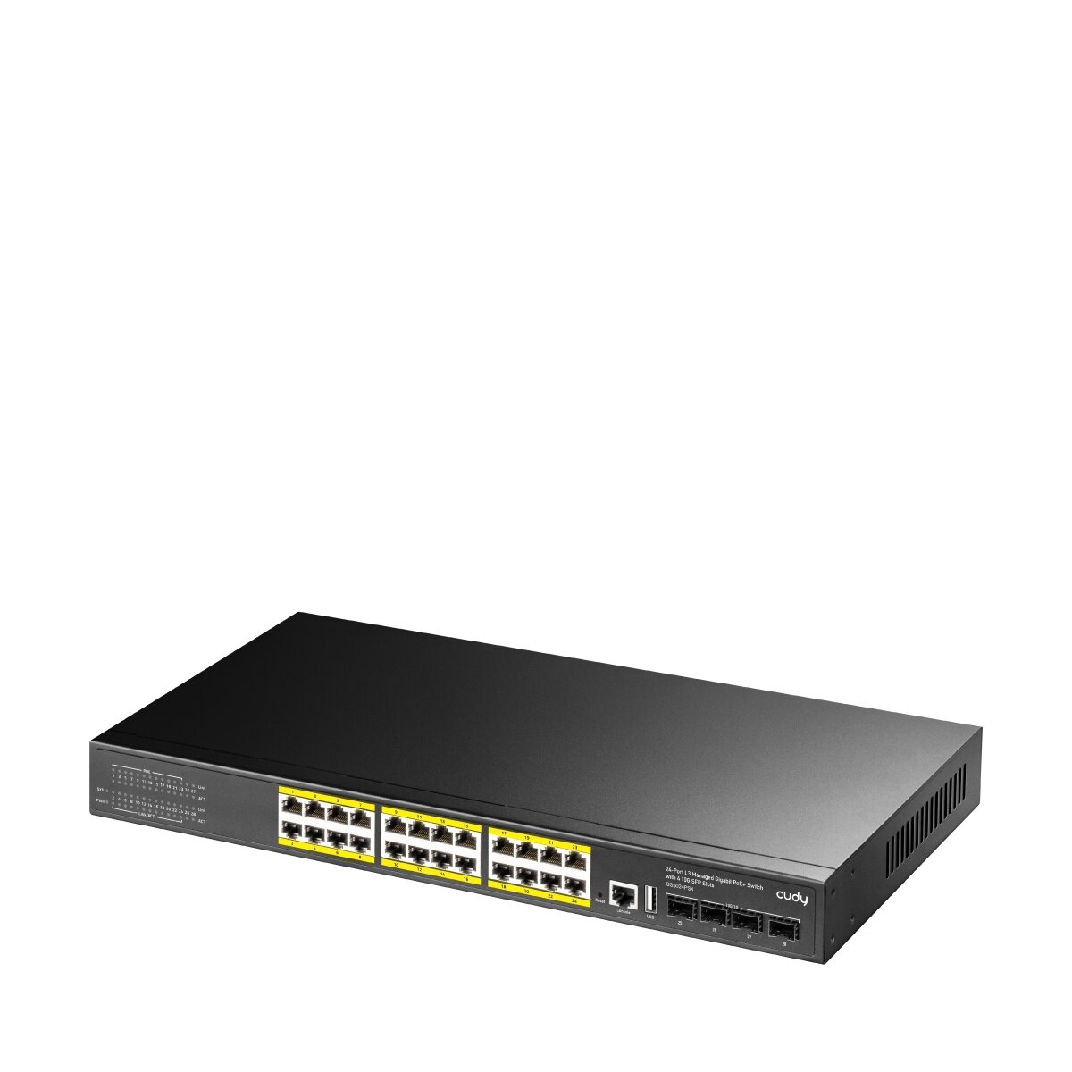 24 prievadų valdomas komutatorius CUDY GS5024PS4-400W 24 prievadų valdomas komutatorius CUDY GS5024PS4-400W