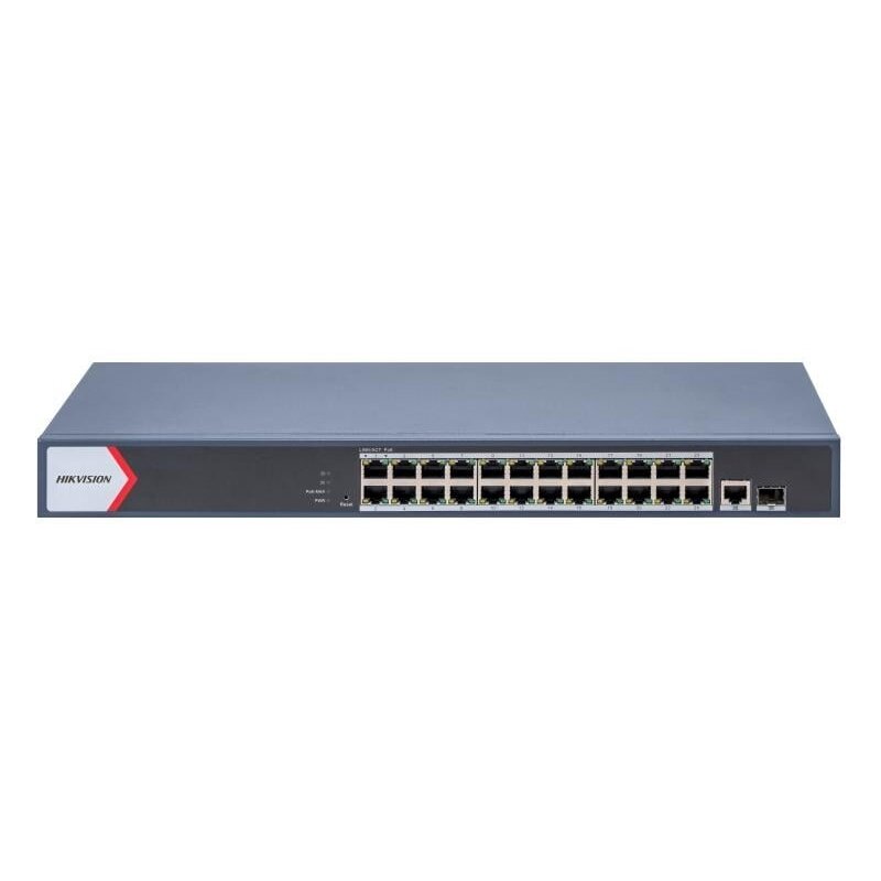 26-port, 24 PoE port switch Hikvision DS-3E1526P-EI/M (managed, 1xSFP, 1xRJ45, 52Gbps, 230W)
