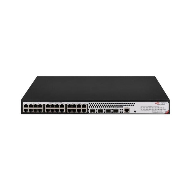 28-port, 24 PoE port switch Hikvision DS-3E2528P-H (managed L2, 4xSFP, 370W) 28-port, 24 PoE port switch Hikvision DS-3E2528P-H (managed L2, 4xSFP, 370W)