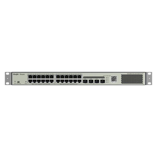 28-port switch Ruijie Reyee RG-NBS3100-24GT4SFP-P-V2 (Managed, Layer 2, 24 x PoE+) 28-port switch Ruijie Reyee RG-NBS3100-24GT4SFP-P-V2 (Managed, Layer 2, 24 x PoE+)