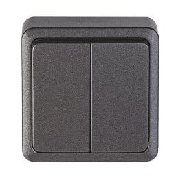 2-gang switch Vilma P510-020 SL+V (Anthracite)