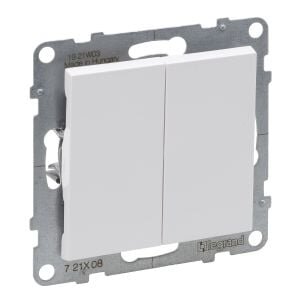 2 button white switch Suno Legrand 721108