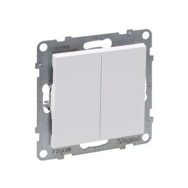 2 button white switch Suno Legrand 721108