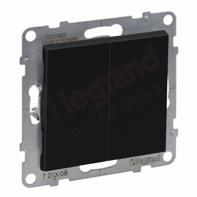 2 button black switch Suno Legrand 721408