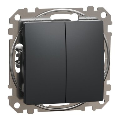 2 klavišų jungiklis Schneider Electric Sedna Design SDD114105 (antracitas)