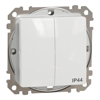 2 gang switch Schneider Sedna Design SDD211105 (white, IP44)