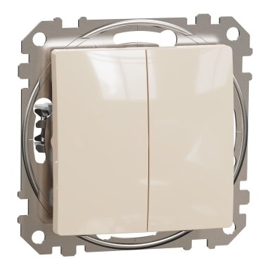 2 gang push button Schneider Sedna Design SDD112118 (cream)