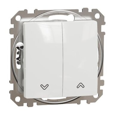 2 klavišų žaliuzių mygtukas Schneider Electric Sedna Design SDD111114 (10A, 250V, baltas)