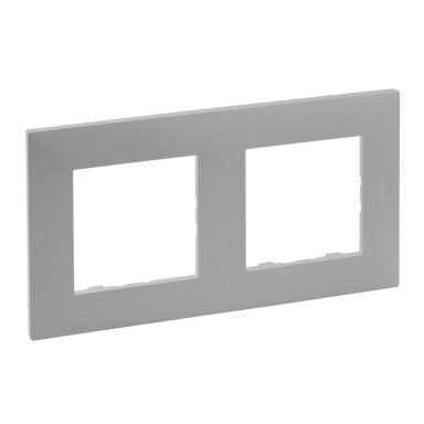 2 slot frame Niloe Step Legrand 863392 (aluminum color)