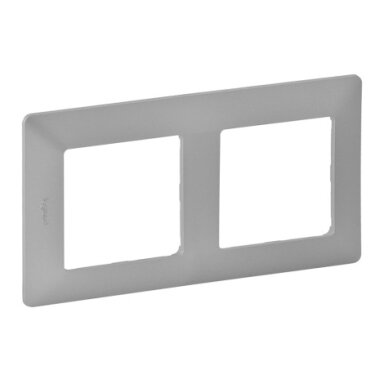 2 slot frame Valena Life Legrand Life 754132 (aluminium color)