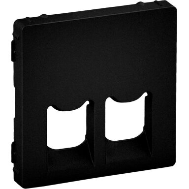 2 x RJ45 cover plate Valena Life Legrand 756422 (black)