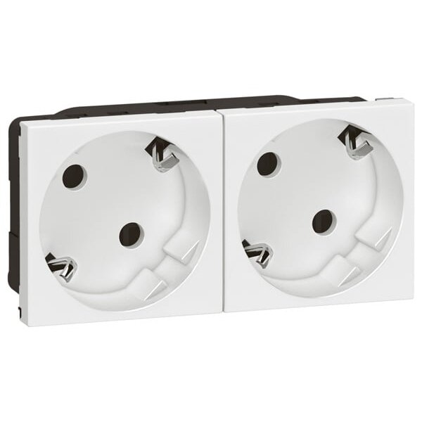 2-gang recessed socket Legrand 278252L (45x45, white, IP20)