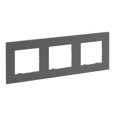 3 slot frame Niloe Step Legrand 863493 (matte gray color)