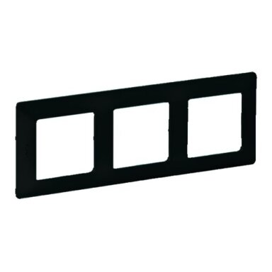 3 slot plate Valena Life Legrand 754253 (black)