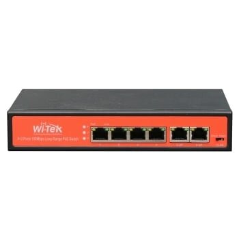 6 ports, 4 PoE ports switch Wi-Tek WI-PS205