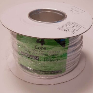 4 Core Tinned Copper Halogen Free Cable White 100m