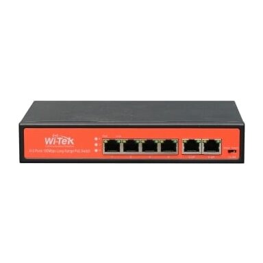 6 ports, 4 PoE ports switch Wi-Tek WI-PS205
