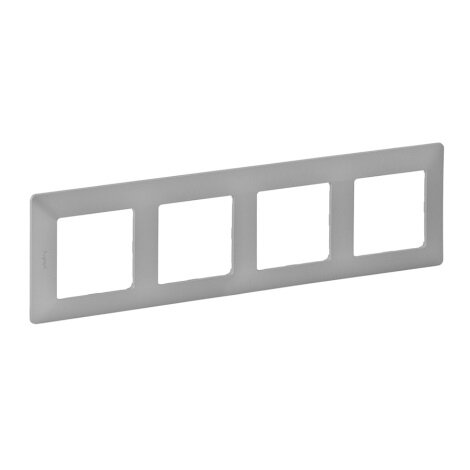 4 slot frame Valena Life Legrand Life 754134 (aluminium color)