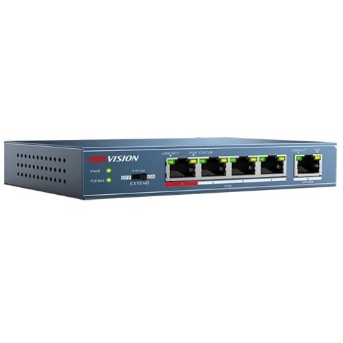 4 prievadų, 4 PoE komutatorius Hikvision DS-3E0105P-E 4 prievadų, 4 PoE komutatorius Hikvision DS-3E0105P-E