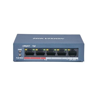 5 ports, 4 PoE switch Hikvision DS-3E0105P-E/M(B)