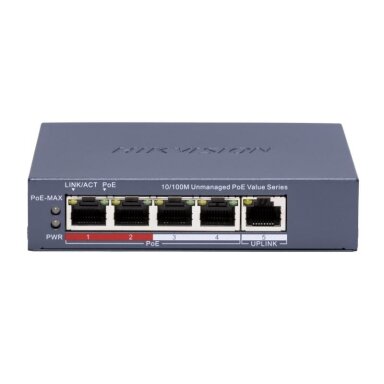 5 ports, 4 PoE switch Hikvision DS-3E0105P-E/M(C)