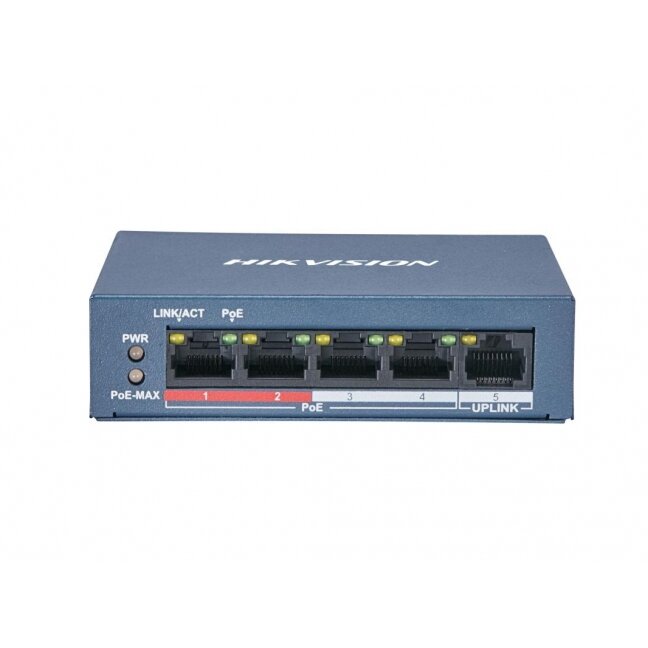 5 ports, 4 PoE switch Hikvision DS-3E0105P-E/M(B) 5 ports, 4 PoE switch Hikvision DS-3E0105P-E/M(B)