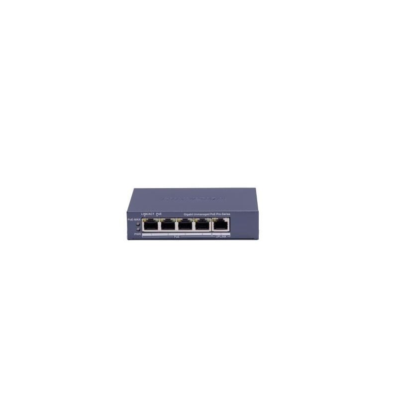 5 prievadų 4 PoE komutatorius Hikvision DS-3E0505P-E(B)