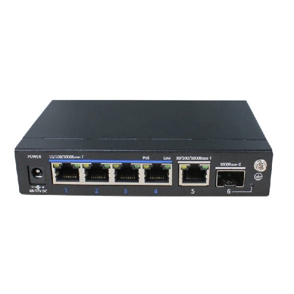 6 port 4 PoE port switch UTEPO UTP3306TS-PSB