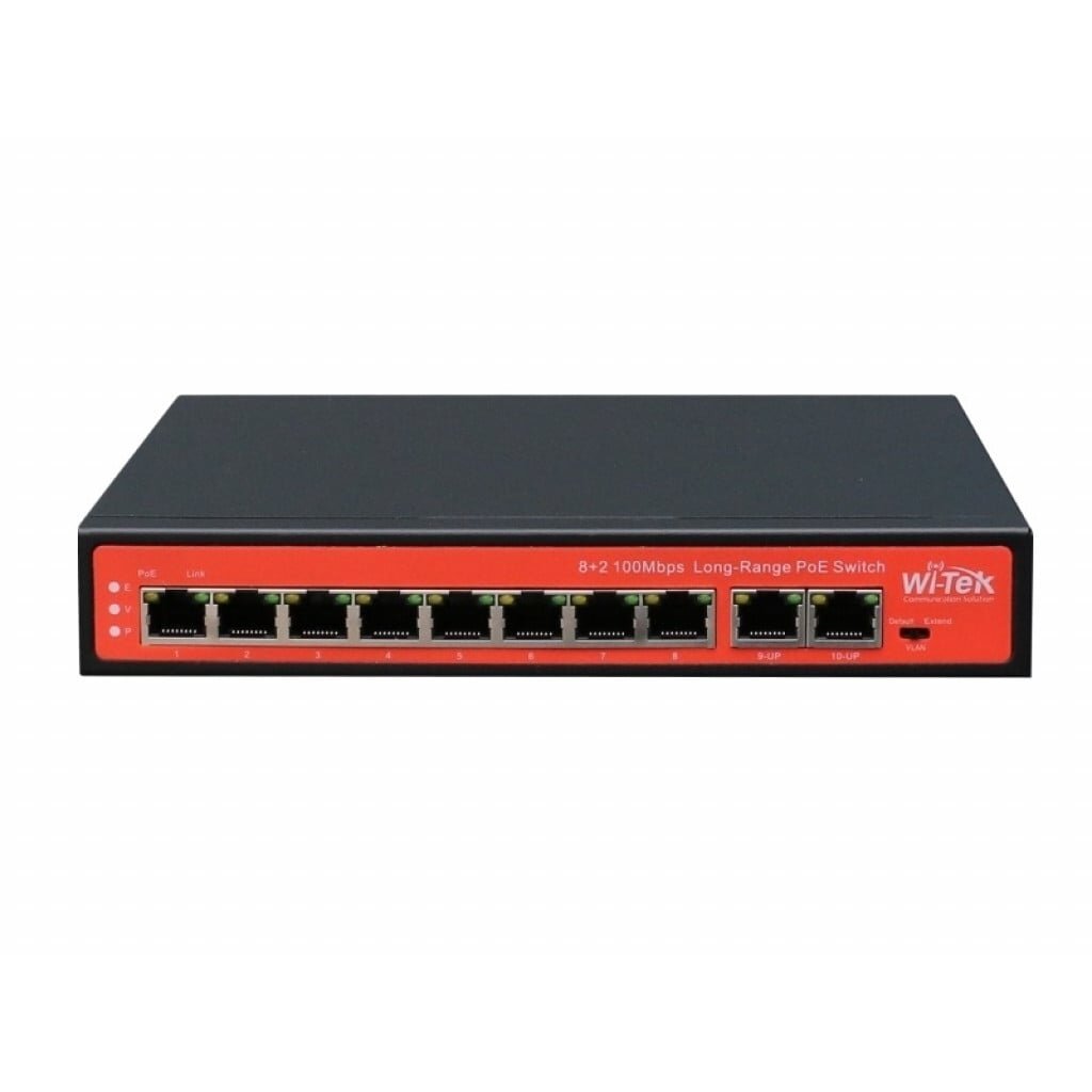 10 ports, 8 PoE ports switch Wi-Tek Wi-PS210 10 ports, 8 PoE ports switch Wi-Tek Wi-PS210