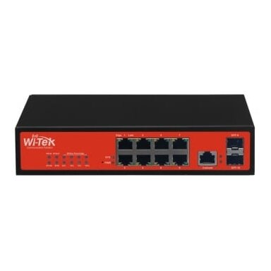 8 ports, 8 PoE ports switch Wi-Tek WI-PS310GF-Alien