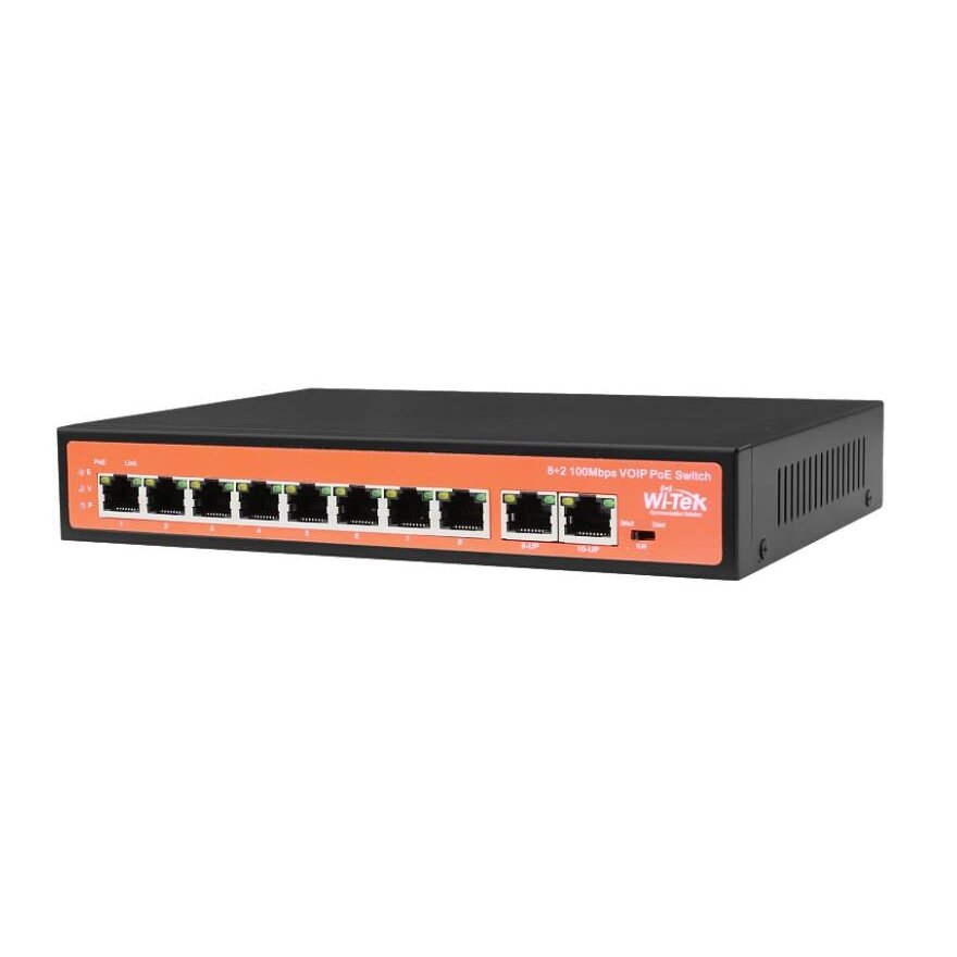 10 ports, 8 PoE ports switch Wi-Tek WI-PS510V 10 ports, 8 PoE ports switch Wi-Tek WI-PS510V