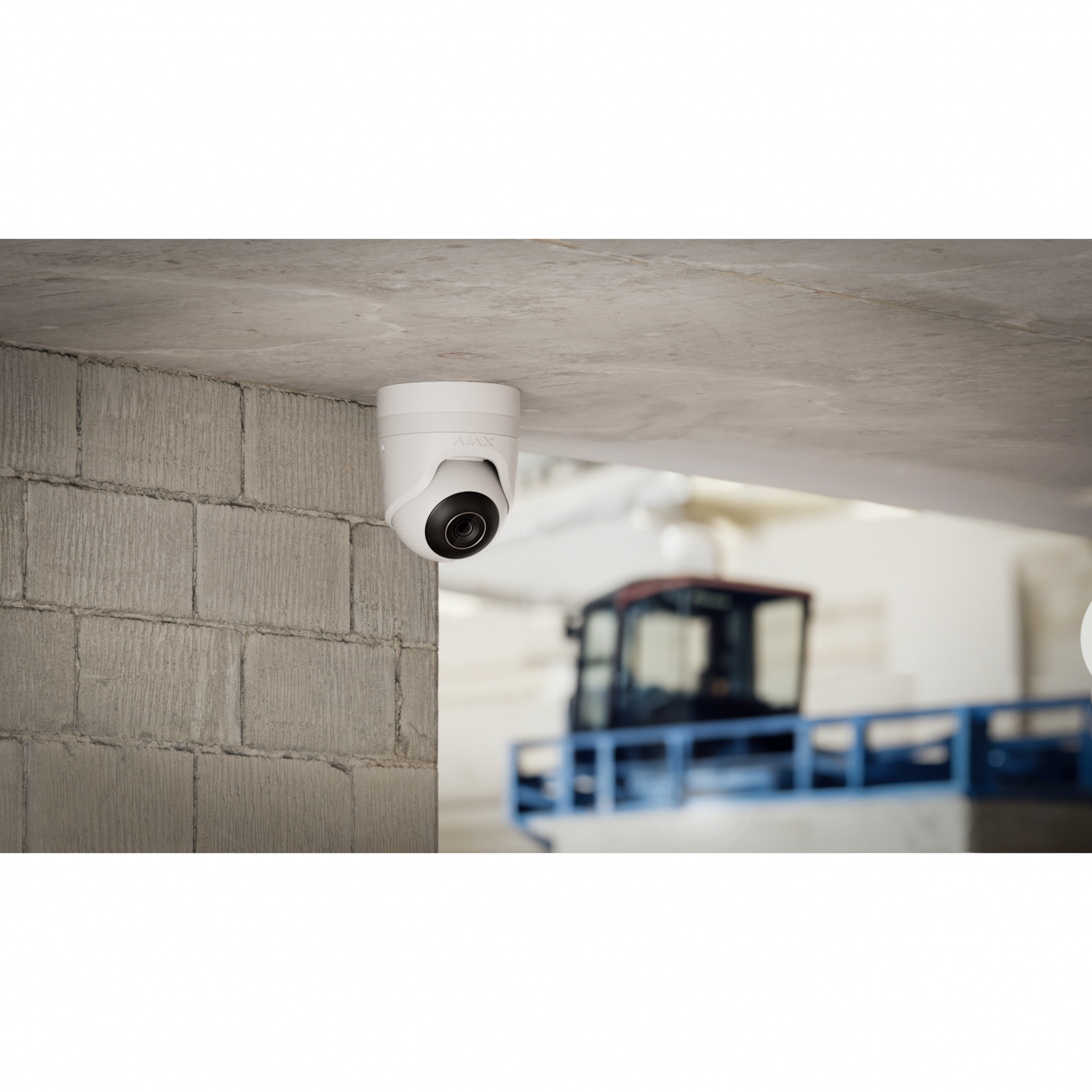 AJAX TURRETCAM 5MPIX DOME IP KAMERA , 2,8MM (100°) , IR IKI 35M, MIKROFONAS, MICROSD, IP65, BALTA 2