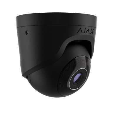 AJAX TURRETCAM 5MPIX DOME IP CAMERA , 2,8MM (100°) , IR 35M, MIC, MICROSD, IP65, BLACK