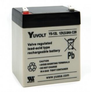 Akumuliatorius YUASA Yuvolt (5Ah, 12V, F2, VRLA) Akumuliatorius YUASA Yuvolt (5Ah, 12V, F2, VRLA)
