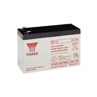 Battery Yuasa (7Ah, 12V, F1, VRLA)