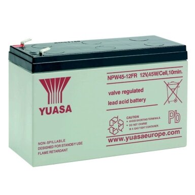 Battery YUASA NPW45-12 (8.5Ah, 12V, F2, 45W, VRLA, AGM, deep discharge)
