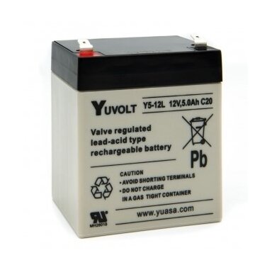 Battery YUASA Yuvolt (5Ah, 12V, F2, VRLA)
