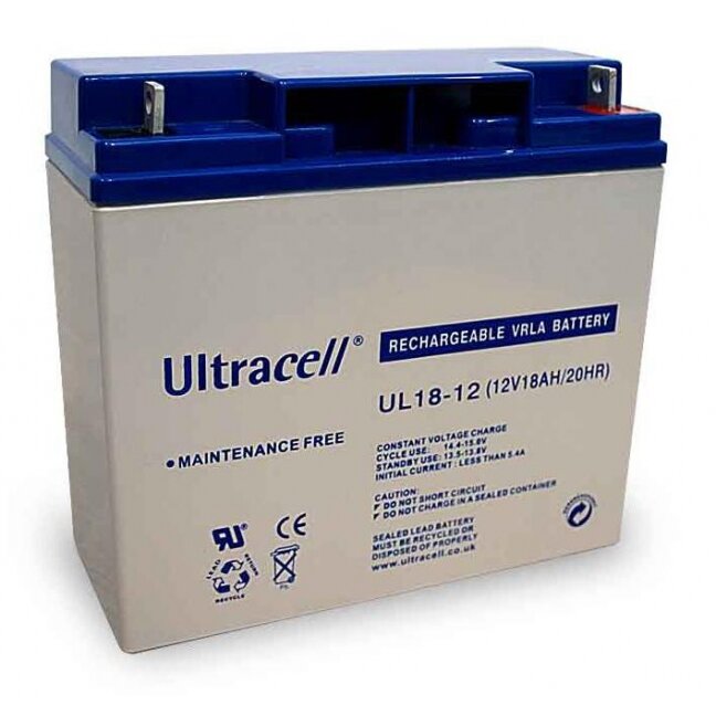 Akumuliatorius Ultracell UL18-12 (18 Ah, 12V) Akumuliatorius Ultracell UL18-12 (18 Ah, 12V)