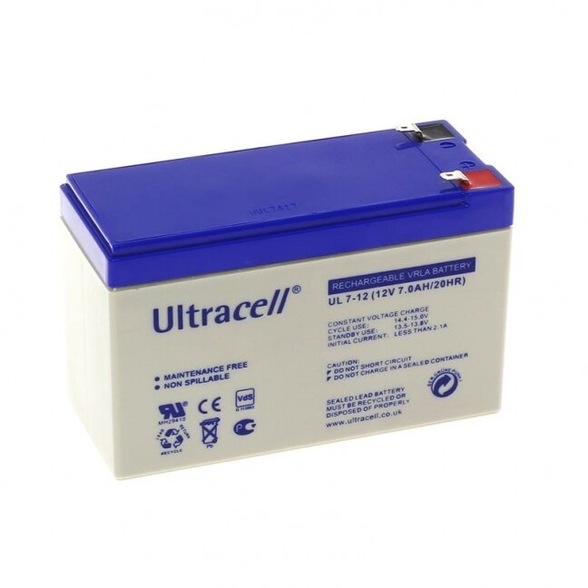 Battery Ultracell UXL7-12 (7Ah, 12V, F1, VRLA, AGM) Battery Ultracell UXL7-12 (7Ah, 12V, F1, VRLA, AGM)