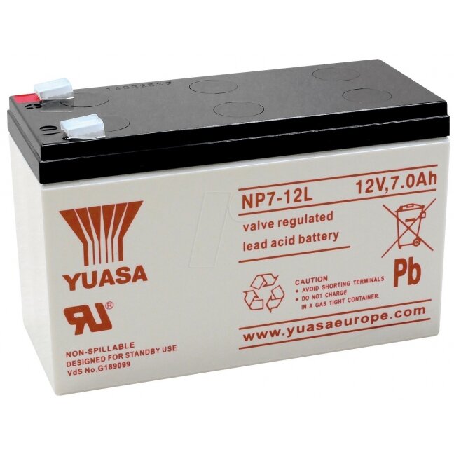 Battery Yuasa (7Ah, 12V, F2, VRLA) Battery Yuasa (7Ah, 12V, F2, VRLA)