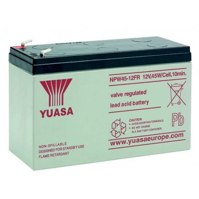 Akumuliatorius YUASA NPW45-12 (8.5Ah, 12V, F2, 45W, VRLA, AGM, gilus iškrovimas) Akumuliatorius YUASA NPW45-12 (8.5Ah, 12V, F2, 45W, VRLA, AGM, gilus iškrovimas)